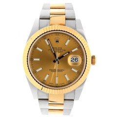 Rolex Datejust 41 Champagne index Oyster Ref.126333