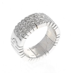 18Krt. Bulgari briljant ring. Model Parentesi 