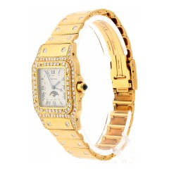 Cartier Santos Galbee Moonpahse 18Krt. geelgoud