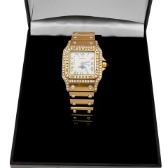 Cartier Santos Galbee Moonpahse 18Krt. geelgoud