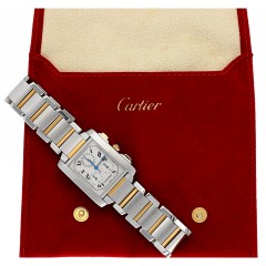 Cartier Tank Francaise Chronoflex. Goud/staal