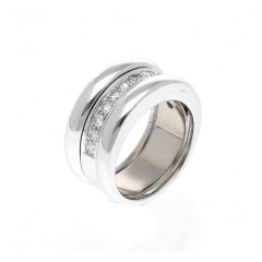 Chopard La Strada ring in Witgoud bezet met 13 Briljanten 0.50 Ct