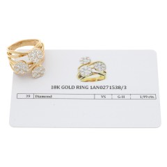 18 Krt. Gouden fantasiering gezet met Briljant 2.00 Ct 