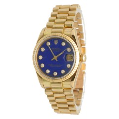 Rolex Datejust 18Krt. goud President Lapis Lazuli