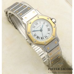 Cartier Santos Octagon goud/staal 