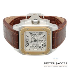 Cartier Santos 100 XL goud/staal Ref. 2740