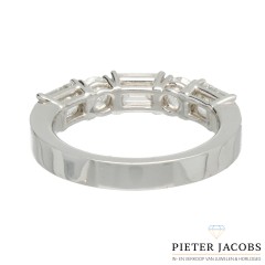 Witgouden Diamant ring, Asscher Cut. 2.15 Ct