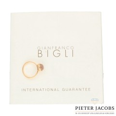 Bigli Mini Sweety ring 18 krt goud met Rozenkwart en Briljant