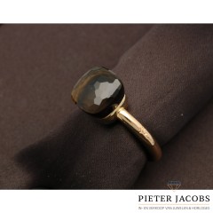 Pomellato 18K. rosegouden Nudo ring met Rook kwarts 