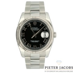 Rolex Datejust 36mm Black Roman Dial, Full set