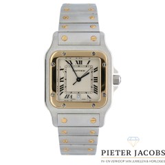 Cartier Santos Galbee Goud/Staal