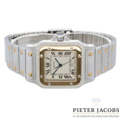 Cartier Santos Galbee Goud/Staal