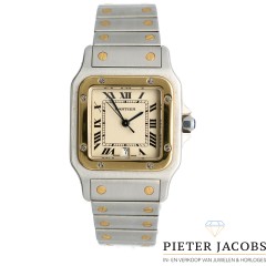 Cartier Santos Galbee Goud/Staal 