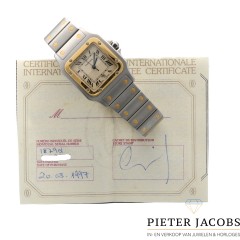 Cartier Santos Galbee Goud/Staal 