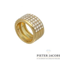 18 krt gouden Briljant ring 1.04 Ct. F/VS