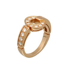 18Krt. rósegouden ring ''Bulgari'' met Briljant 0.28Ct. VVSI