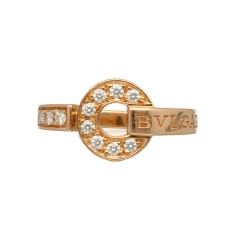 18Krt. rósegouden ring ''Bulgari'' met Briljant 0.28Ct. VVSI