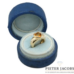 Piaget hart ring, 18 krt goud met Citrien