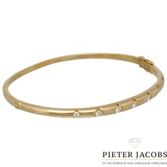 18 krt gouden armband met 7 Briljanten ca. 0.55 Ct