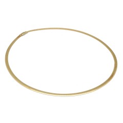 Vintage gouden Choker, Omega model.Merk: Monzario