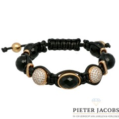 Exclusieve armband 18Krt. goud Briljant & Onyx by 