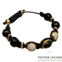 Exclusieve armband 18Krt. goud Briljant & Onyx by 