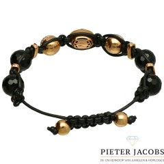 Exclusieve armband 18Krt. goud Briljant & Onyx by 