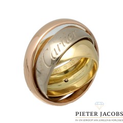 CARTIER 18K TRI-COLOR GOLD TRINITY MUST ESSENCE RING 2003 LIMITED EDITION 