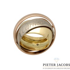 CARTIER 18K TRI-COLOR GOLD TRINITY MUST ESSENCE RING 2003 LIMITED EDITION 