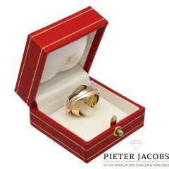 CARTIER 18K TRI-COLOR GOLD TRINITY MUST ESSENCE RING 2003 LIMITED EDITION 