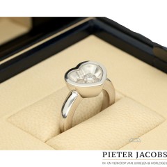 Witgouden Chopard Happy Diamonds Ring. Nieuwpr.€ 3260,-