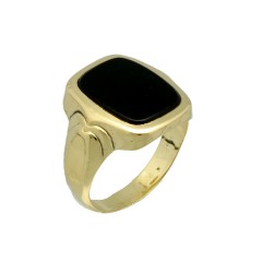 14 krt gouden Vintage Onyx ring