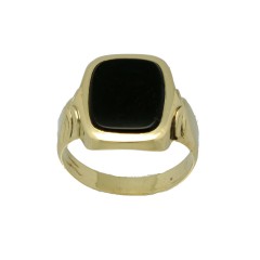 14 krt gouden Vintage Onyx ring