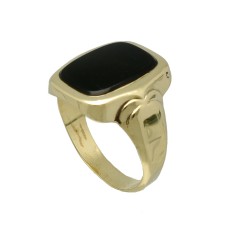 14 krt gouden Vintage Onyx ring