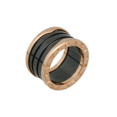 18 Krt. Ring Bulgari B.Zero1 Rosé Goud/Ceramic