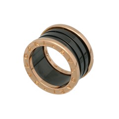 18 Krt. Ring Bulgari B.Zero1 Rosé Goud/Ceramic