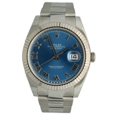 Rolex Datejust 41 Blue/Roman Index Ref.126334