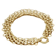 14 krt gouden schakel fantasie armband