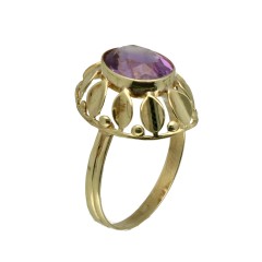 Vintage gouden ring met Amethist