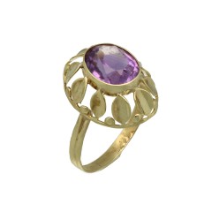 Vintage gouden ring met Amethist