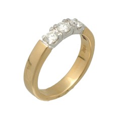 14 Krt. Gouden Alliance ring 0.45ct Briljant 