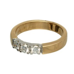 14 Krt. Gouden Alliance ring 0.45ct Briljant 