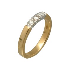 14 Krt. Gouden Alliance ring 0.30ct Briljant