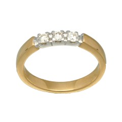 14 Krt. Gouden Alliance ring 0.30ct Briljant