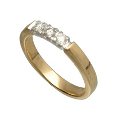 14 Krt. Gouden Alliance ring 0.30ct Briljant