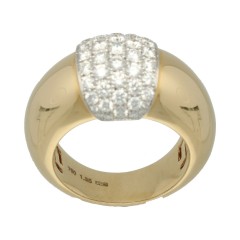 18 Krt gouden Briljant ring 1.35 Ct