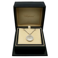 18Krt. Witgouden collier Chopard Happy spirit diamonds.