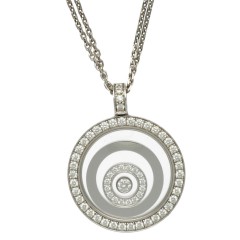 18Krt. Witgouden collier Chopard Happy spirit diamonds.