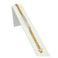 18Krt. Gourmet armband bezet met Diamant 0.81Ct. 