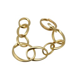18 krt gouden schakel armband,Italiaans design